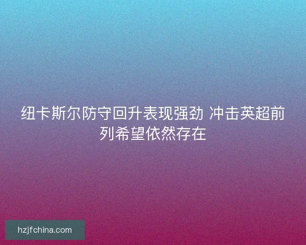 纽卡斯尔防守回升表现强劲 冲击英超前列希望依然存在
